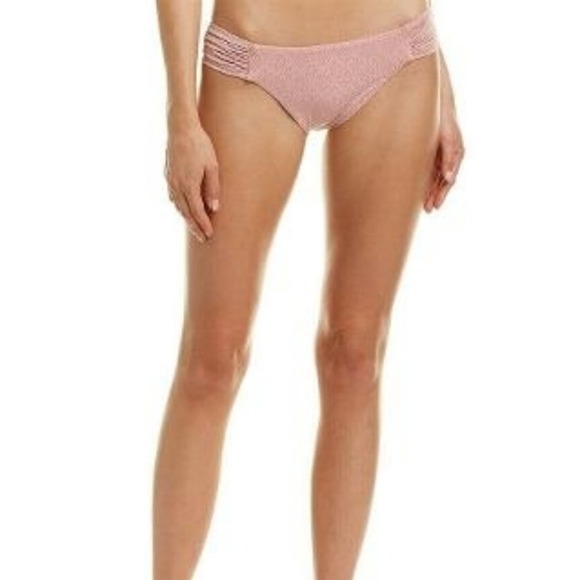 NWT Lucky Brand Dusty Pink Scrunch Bikini Bottom XS - Picture 2 of 12